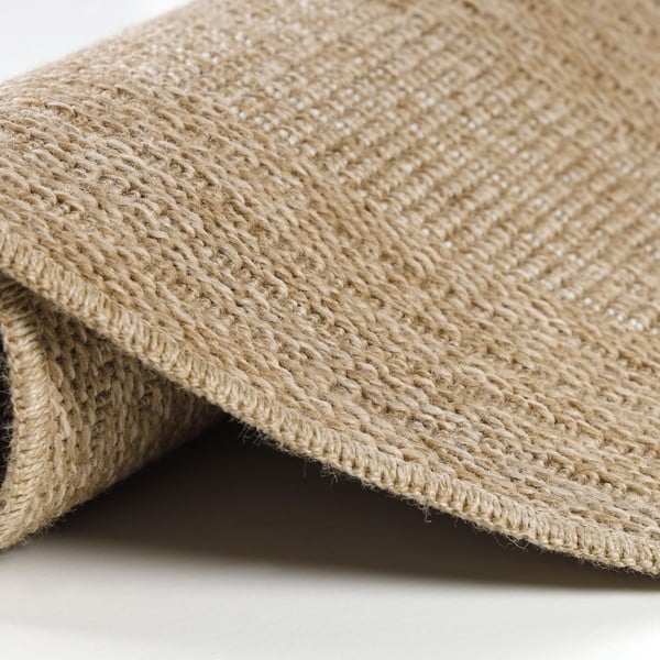 Beiger, runder Teppich für den Außenbereich, Ø 120 cm Comilla - Ayyildiz Carpets-image-3
