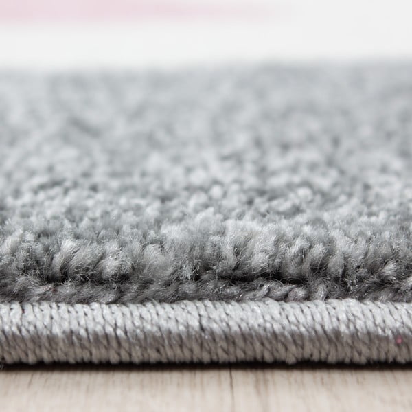Rosa-grauer Kinderteppich, Ø 120 cm Kids - Ayyildiz Carpets-image-3