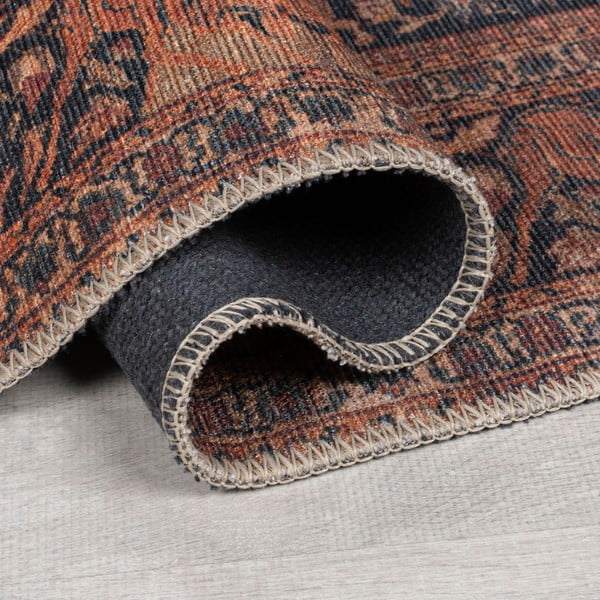 Weinroter, waschbarer Teppich, 152 × 230 cm Nico Global - Flair Rugs-image-2