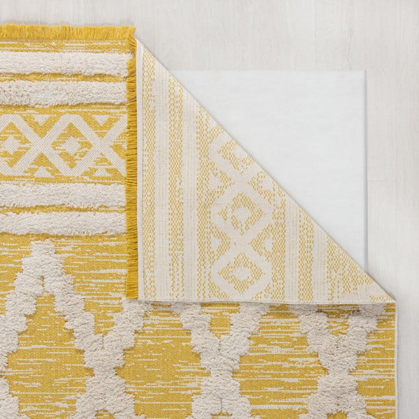 Gelber Teppich 160 × 230 cm Moroc Larache - Flair Rugs-image-4