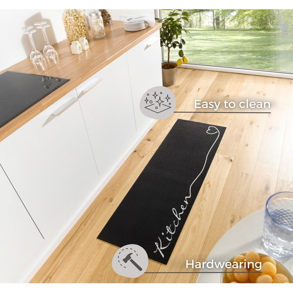 Schwarzer, waschbarer Läufer, 50 x 150 cm Cook & Clean - Hanse Home-image-4