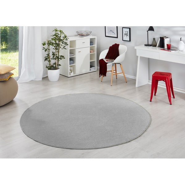 Hellgrauer runder Teppich, Ø 133 cm Fancy - Hanse Home-image-1