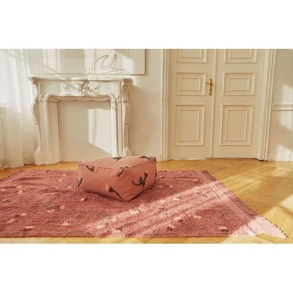 Rosa Waschbar/Handgefertigt Kinderteppich Baumwolle 140x210 cm English Garden Ash Rose – Lorena Canals-image-3