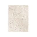 Cremefarbener, waschbarer, handgewebter Baumwoll-Kinderteppich, 140 x 200 cm Clouds - Lorena Canals
