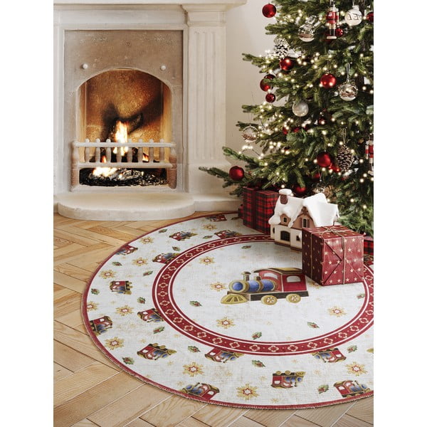 Roter runder Teppich mit Weihnachtsmotiv, Ø 160 cm Toy's Delight Train - Villeroy&Boch-image-1
