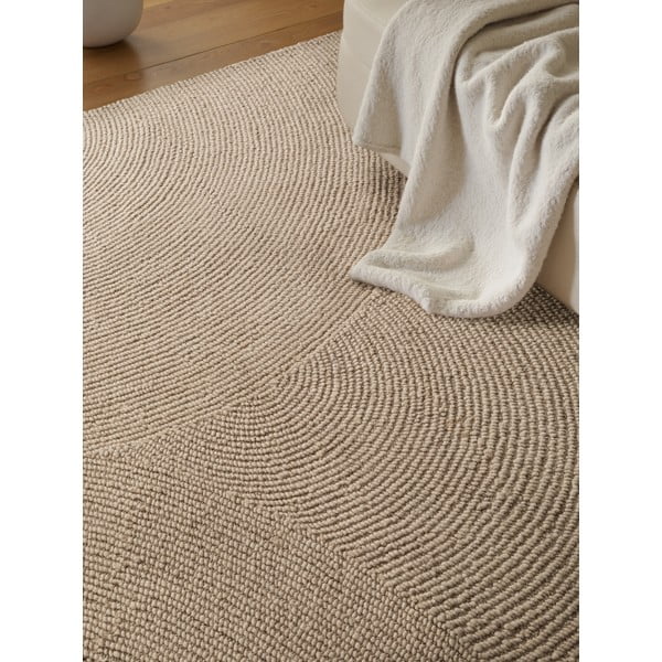 Beiger, handgewebter Wollteppich, 120 × 180 cm Calmio - Hanse Home-image-3