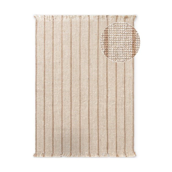 Cremefarbener, handgewebter Jute-Teppich, 160 × 230 cm Harvest Sierra - Elle Decoration