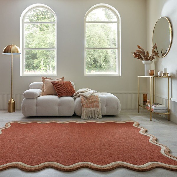 Handgewebter Teppich mit Wollanteil in Terrakotta-Farbe, 120 x 170 cm Rivo Wool - Flair Rugs-image-1