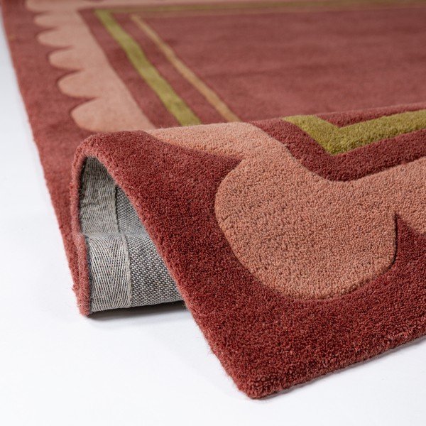 Weinroter, handgewebter Wollläufer, 80 x 230 cm Lois - Flair Rugs-image-2