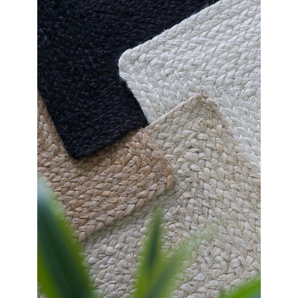 Schwarzer, beidseitig nutzbarer/handgewebter Jute-Teppich, 200 × 300 cm Juno - Hanse Home-image-3