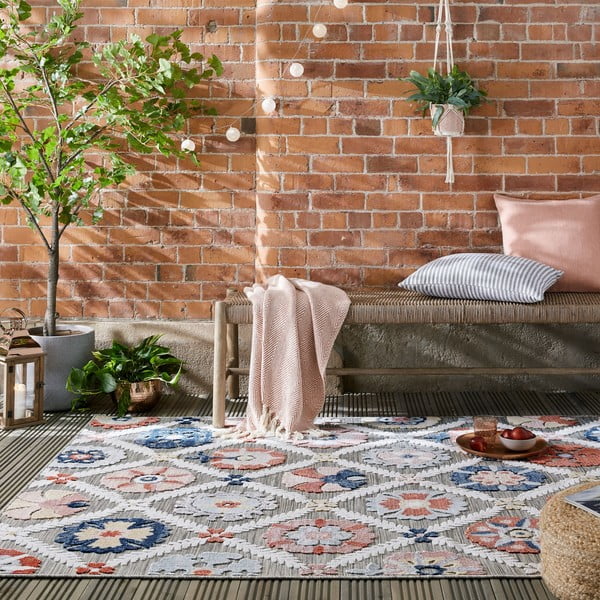 Grauer Outdoor-Teppich 160 × 230 cm Flora - Flair Rugs-image-2