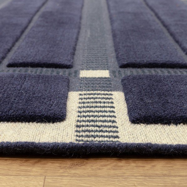 Dunkelblau/beige, handgewebter Wollteppich, 120 × 170 cm Fable - Asiatic Carpets-image-3