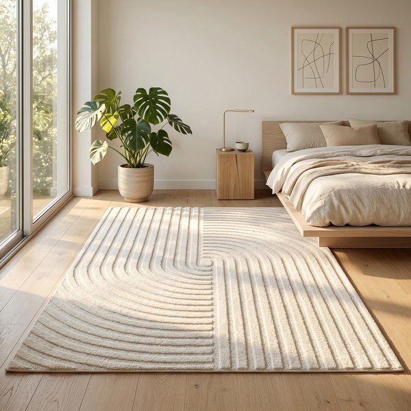 Cremefarbener Teppich 120 × 170 cm Serenity - ESTE-image-2