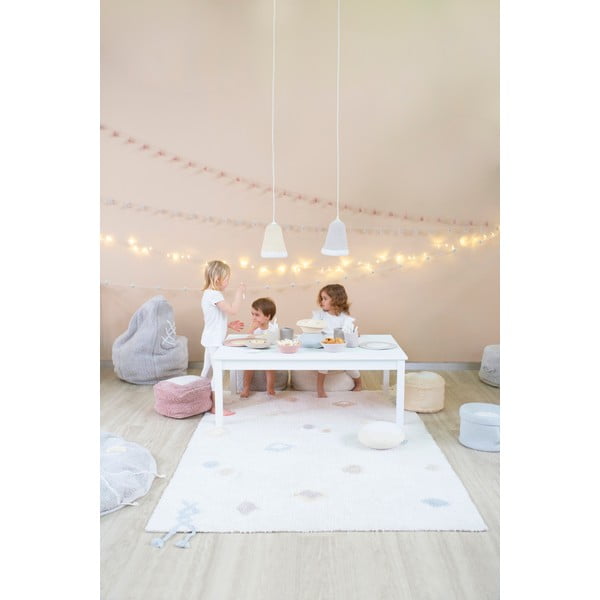 Cremefarbener, waschbarer, handgewebter Baumwoll-Kinderteppich, 140 x 200 cm Kim - Lorena Canals-image-3