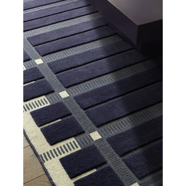Dunkelblau/beige, handgewebter Wollteppich, 120 × 170 cm Fable - Asiatic Carpets-image-2