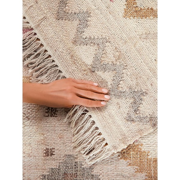 Cremefarbener, handgewebter Jute-Teppich, 120 × 170 cm Roya Imani - Elle Decoration-image-4
