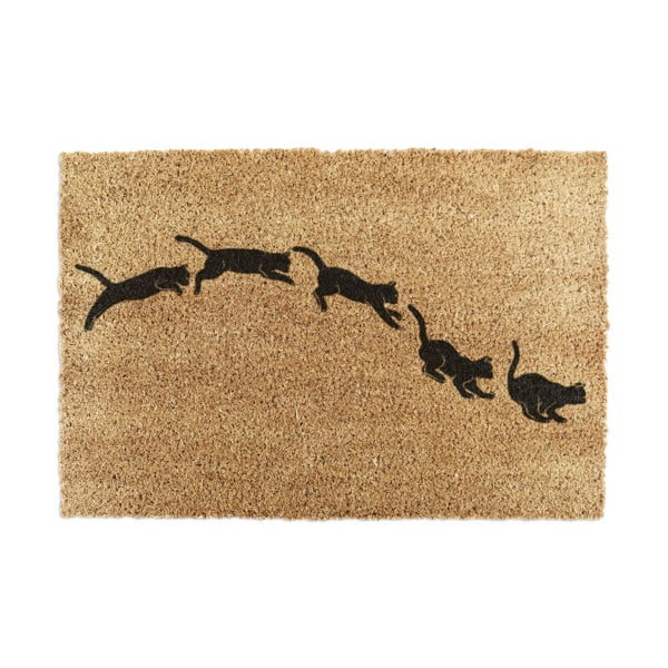 Fußmatte aus Kokosfasern, 40 x 60 cm Jumping Cats - Artsy Doormats