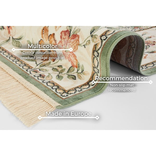 Grün-cremefarbener Viskose-Teppich, 195 × 300 cm Oriental - Hanse Home-image-4