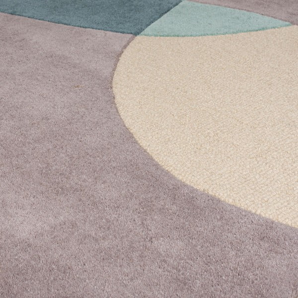 Blauer/beiger Wollteppich, 160 × 230 cm Glow - Flair Rugs-image-4