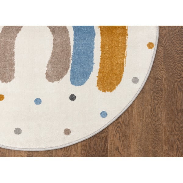 Ockergelber/elfenbeinfarbener Kinderteppich, Ø 133 cm Joyful Gold - FD-image-3