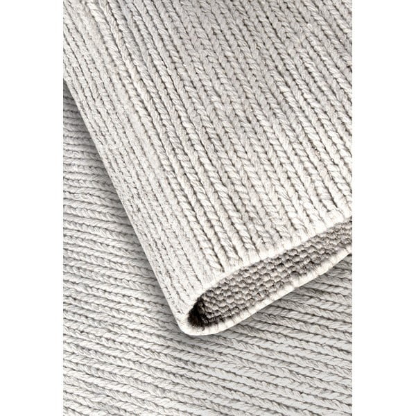 Weißer, handgewebter Wollteppich, 60 x 90 cm Francois - Villeroy&Boch-image-4