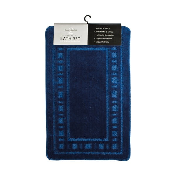 Blaue Badezimmerteppiche im 2er-Set Armoni - Catherine Lansfield-image-2