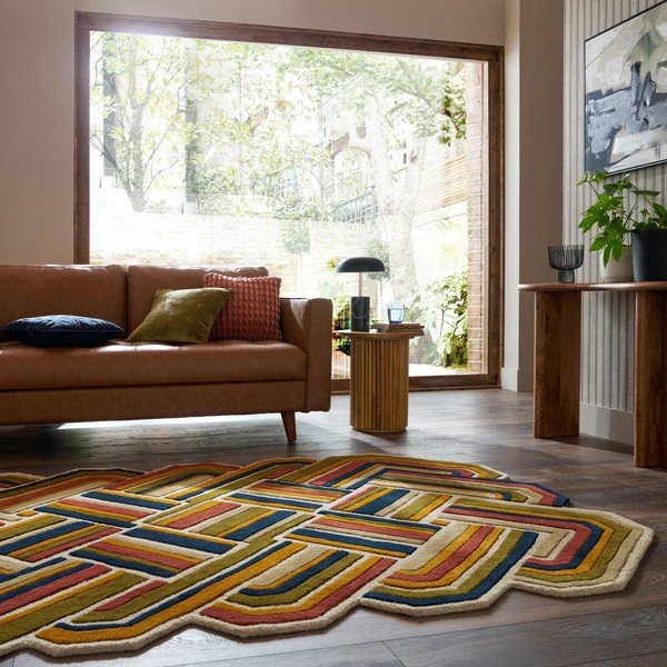 Handgewebter Wollteppich, 160 × 230 cm Lattice Shaped - Flair Rugs-image-1
