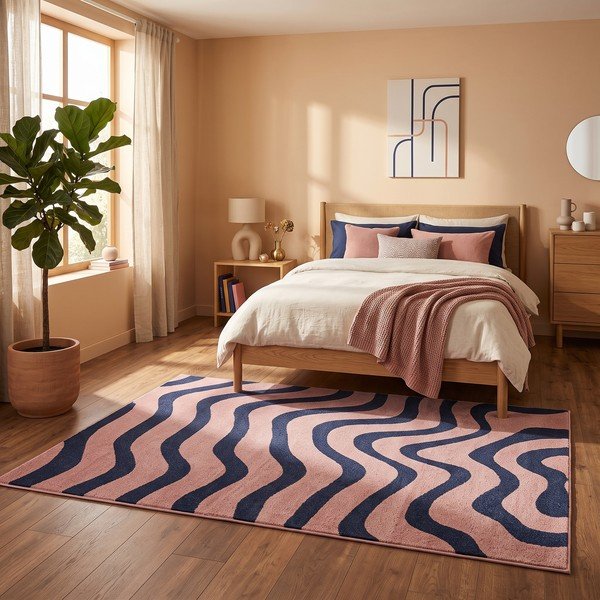 Blauer/rosa Teppich 160x230 cm Aurora – ESTE-image-4