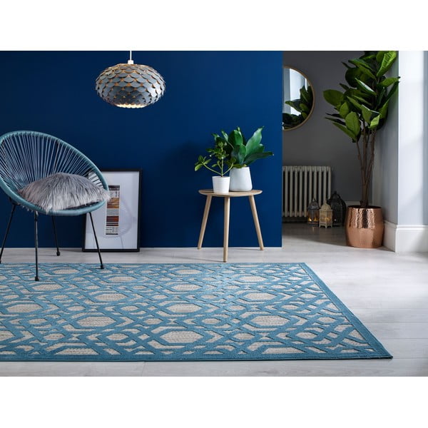 Blauer Teppich für den Außenbereich, 200 × 290 cm Oro - Flair Rugs-image-2