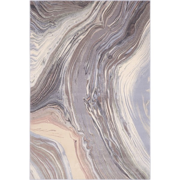 Grauer Wollteppich 133 × 180 cm Agate - Agnella