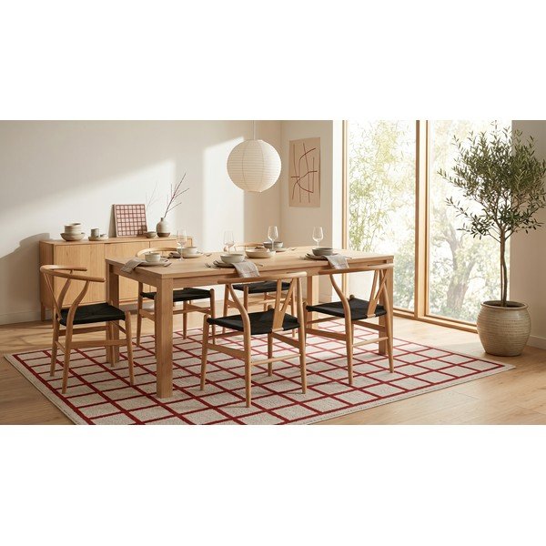 Roter/beiger Teppich 160 × 230 cm Picnic - ESTE-image-3