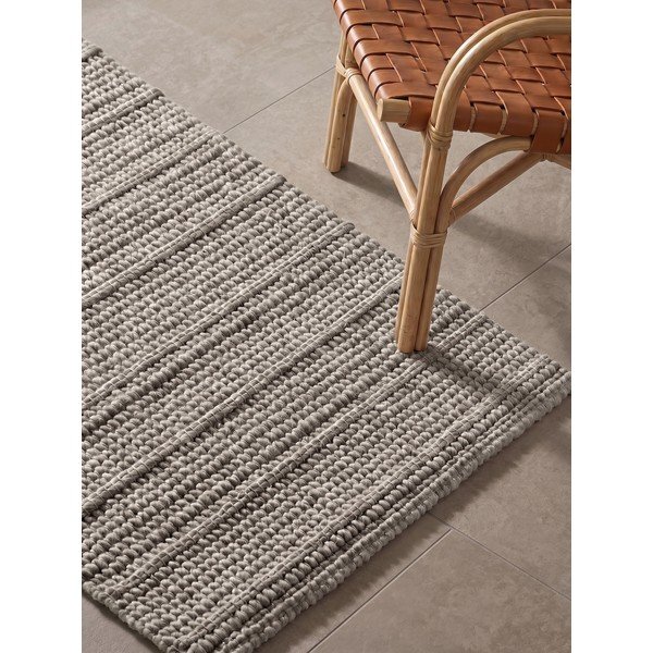 Grauer, handgewebter Läufer aus Wolle, 80 x 250 cm Camden Parker - Ted Baker-image-2