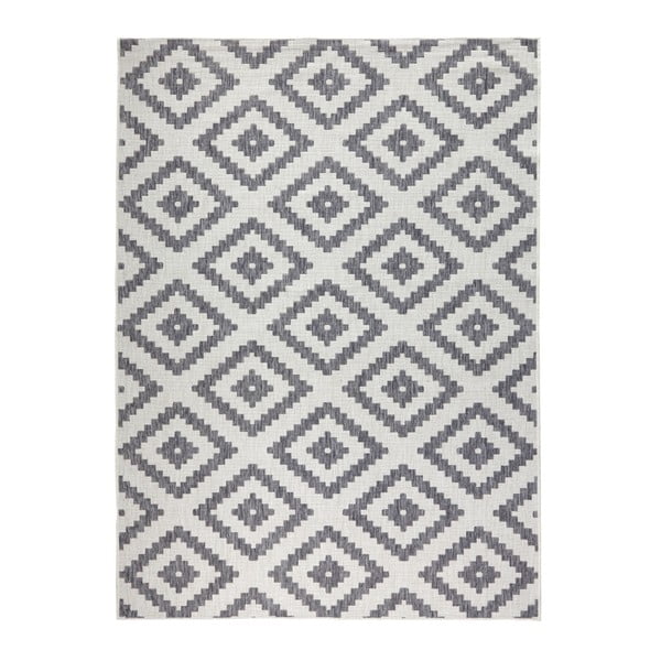 Weißer/grauer Teppich für Innen- und Außenbereiche 200x290 cm Malta – Hanse Home