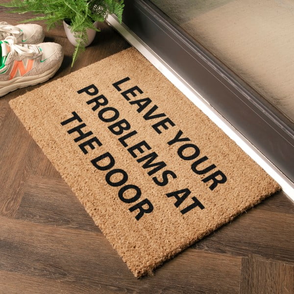 Fußmatte aus Kokosfasern, 40 x 60 cm No Problems - Artsy Doormats-image-1