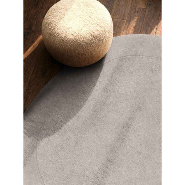 Grauer, handgewebter, runder Teppich mit Wollanteil, Durchmesser 160 cm Organic Kivi Grey - Villeroy&Boch-image-2
