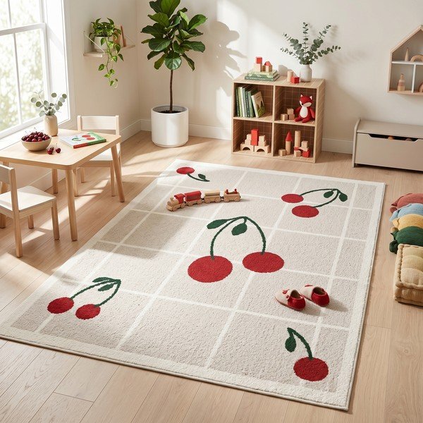 Beiger Kinderteppich 120 x 170 cm Cherry - ESTE-image-4