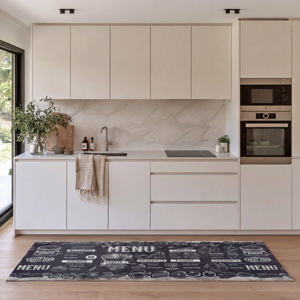 Schwarzer Teppich 52x200 cm Ricci Menu – Universal-image-1
