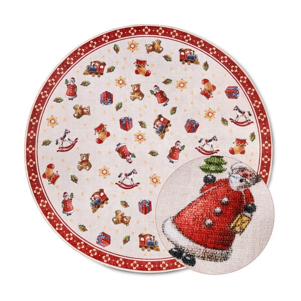 Roter, runder Teppich mit Weihnachtsmotiv, Ø 150 cm Toy's Delight Red Christmas - Villeroy&Boch