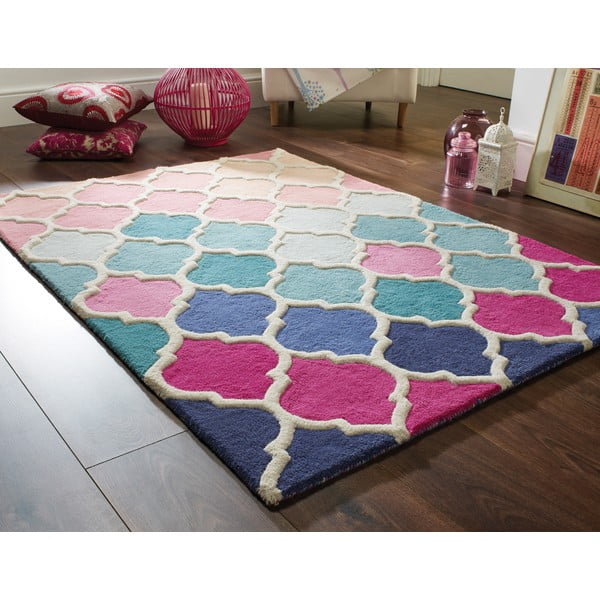Rosa Wollteppich 200 × 290 cm Rosella - Flair Rugs-image-1