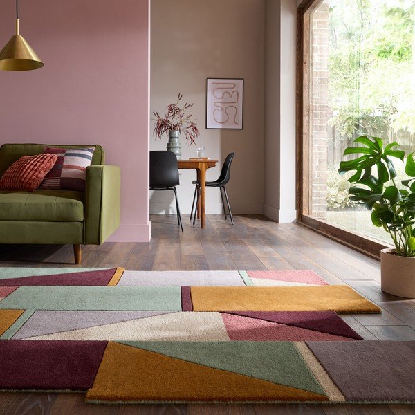 Handgewebter Wollteppich, 120 × 180 cm Shuffle Shaped - Flair Rugs-image-1