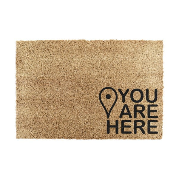 Fußmatte aus Kokosfasern, 40 x 60 cm You Are Here - Artsy Doormats