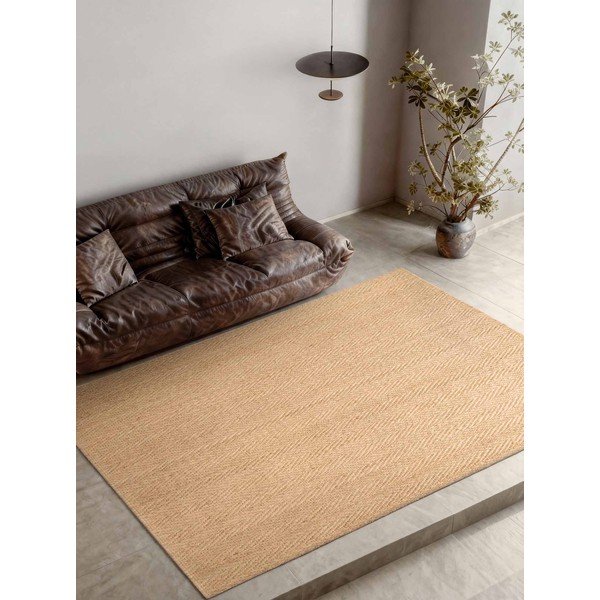 Handgewebter Jute-Teppich in hellem Naturton, 160 x 230 cm Mirabelle - Villeroy&Boch-image-1
