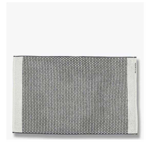 Schwarz-weiße Textil-Badezimmermatte, 50 x 80 cm Grid - Mette Ditmer Denmark-image-3