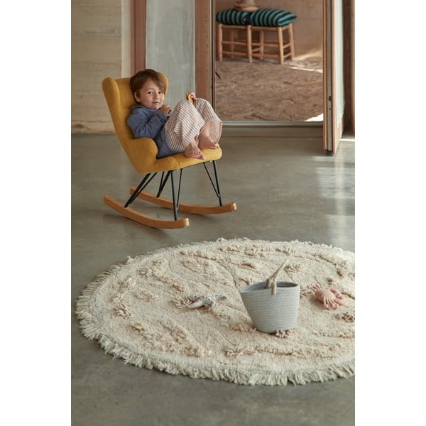 Beiger Spielteppich aus Baumwolle für Kinder, Ø 120 cm Island - Lorena Canals-image-1