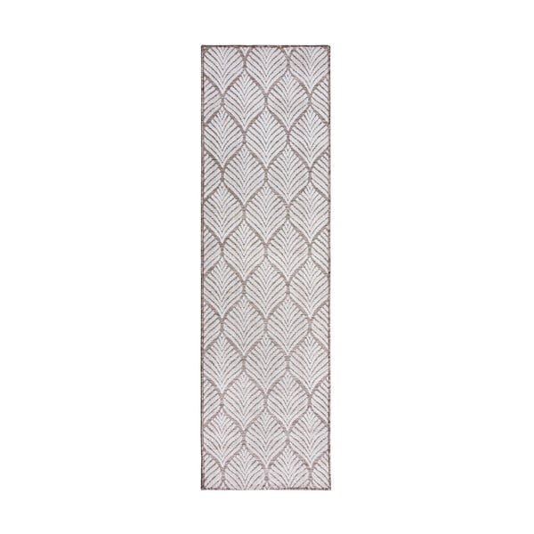 Teppich für den Innen- und Außenbereich, elfenbeinfarben, 66 × 230 cm Elm Leaf - Flair Rugs