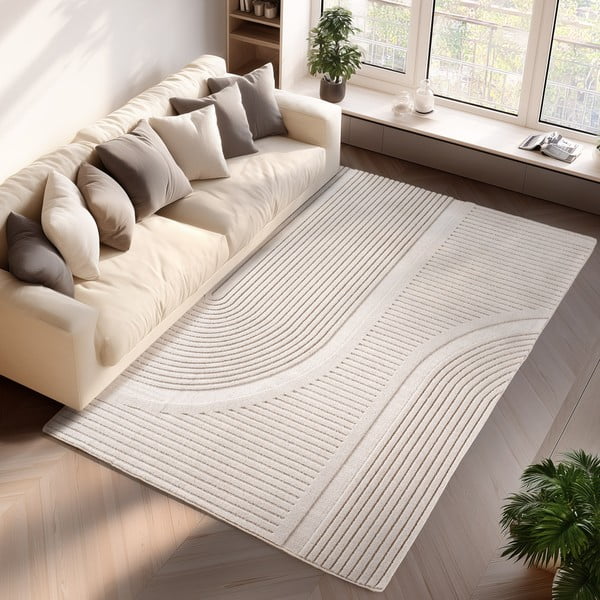 Cremefarbener, waschbarer Teppich, 160 × 230 cm Pompei 1612 - Ayyildiz Carpets-image-1