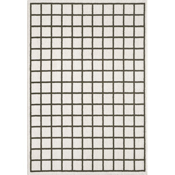 Dunkelgrüner/cremefarbener Teppich, 120 × 170 cm Picnic - ESTE