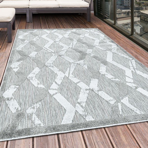 Hellgrauer Außenlaufbelag 80 x 250 cm Bahama - Ayyildiz Carpets-image-1