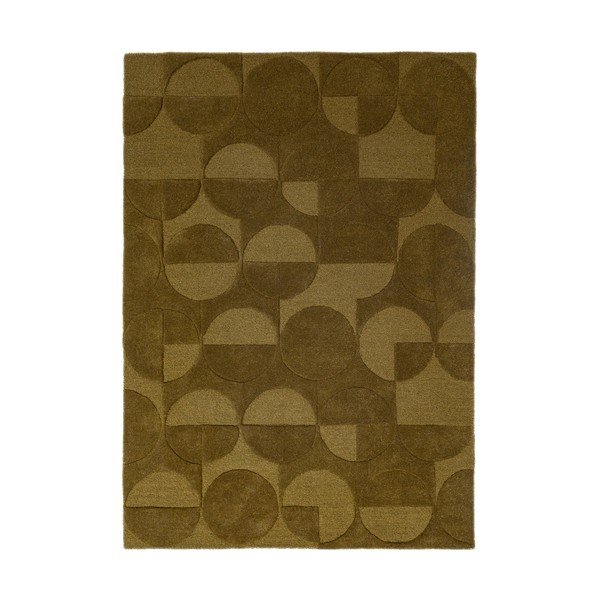 Dunkelgrüner, handgewebter Wollteppich, 200 × 290 cm Gigi - Flair Rugs