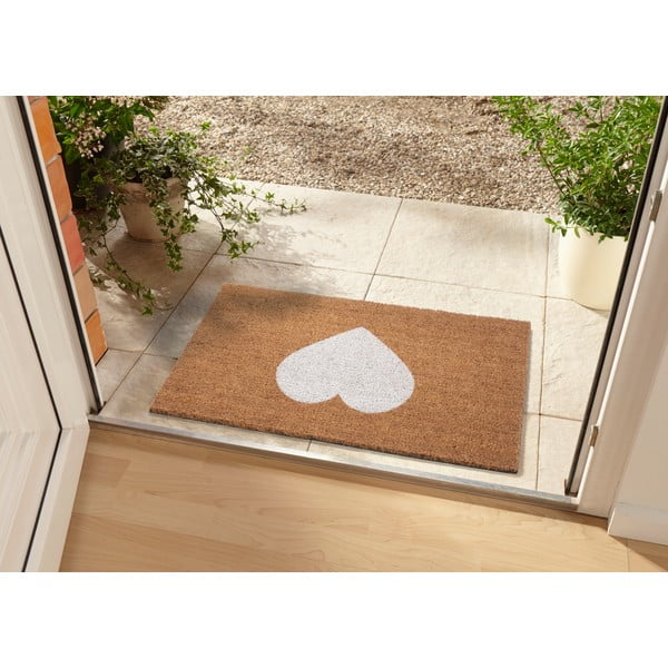 Fußmatte 45 × 75 cm White Heart - Hanse Home-image-1